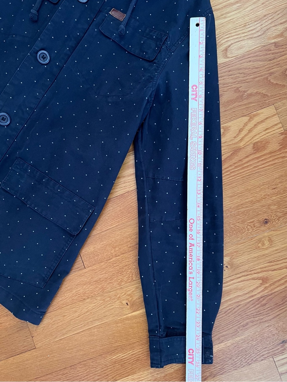Men's Utility Cargo Skater Streetwear Navy Blue Hooded Jacket {L) EUC - Picture 7 of 10